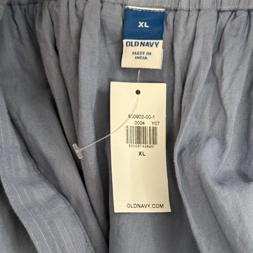 Old Navy Sleeveless Tiered Windowpane Tie-Back Midi Swing Dress, NWT! Size XL - Picture 5 of 6